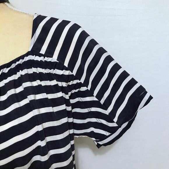 J. Crew Striped Semi Sheer Mini Dress/Tunic Women L - Picture 3 of 8